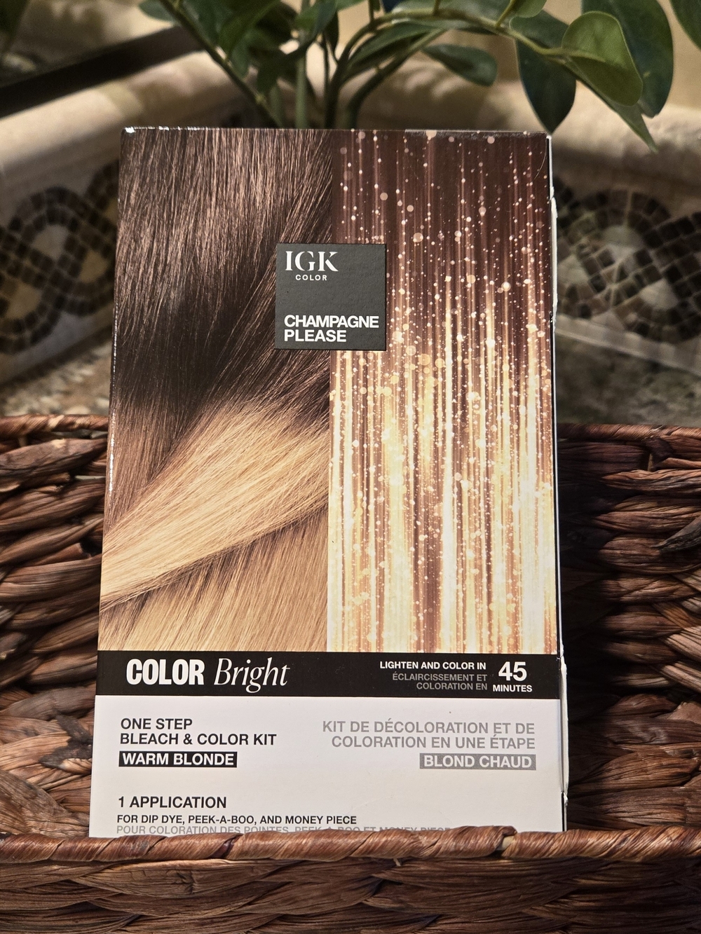 IGK Color Bright One-Step Bleach & Color Kit - Champagne Please Warm Blonde